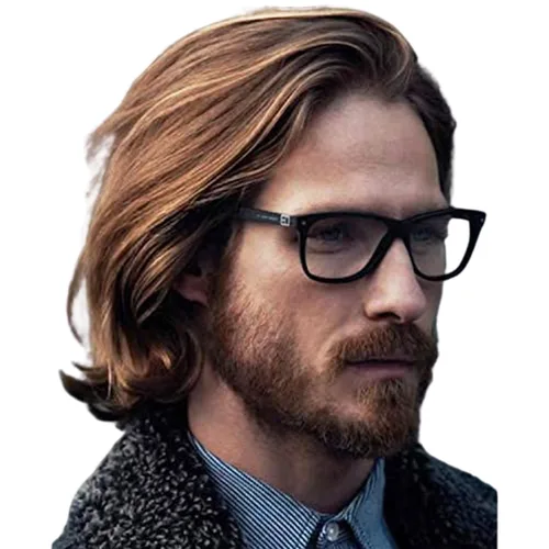 Miniatura 16 de Voloria Sistema de reemplazo de cabello tipo tupé de 12 pulgadas de largo para hombre, encaje suizo frontal, línea capilar natural, pelo de piel