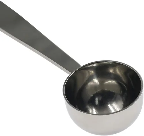 Miniatura 3 de Cuchara de café 2 en 1 de acero inoxidable de medición y tampón (0.5 fl oz), 1 unidad