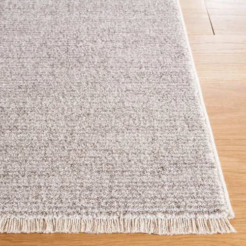 Miniatura 3 de SAFAVIEH Lasa Collection - Alfombra de área de 5.3 x 7.7 pies, color gris claro, diseño de flecos sólidos, no desprende pelusa y de fácil cuidado