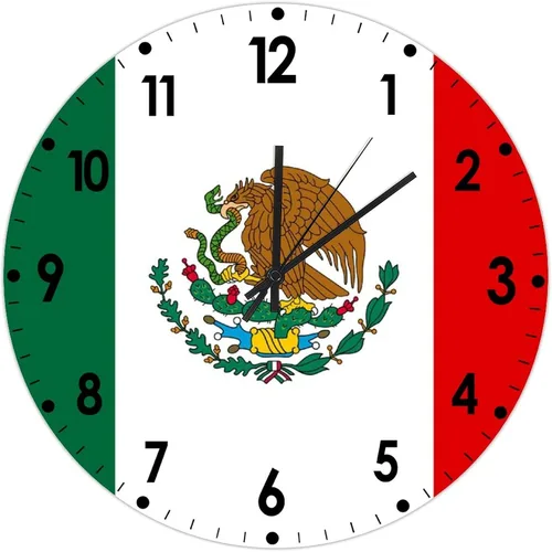 Miniatura 409 de Cheyan Reloj de pared con bandera de Canadá de 12 pulgadas, silencioso, sin tictac, de PVC, funciona con pilas, reloj redondo decorativo, regalo