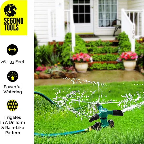 Miniatura 5 de Sistema de riego giratorio de riego por rociador de agua de césped de jardín de 360 grados - GSR1