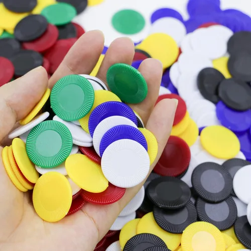 Miniatura 3 de 600 mini fichas de póquer de plástico en 6 colores, fichas de juego de cartas de póquer a granel para jugar, aprender matemáticas, contar