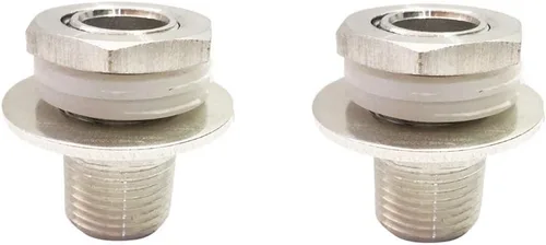 Beduan 1/2" mamparo sin soldadura, acero inoxidable, cerveza, vino, cerveza, cerveza, conector a granel (paquete de 2)