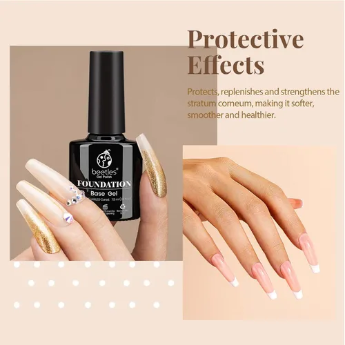 Miniatura 2 de Beetles - 1 esmalte de gel de 0.5 fl oz (0.5 fl oz) para uñas, 3 unidades de 0.3 onzas líquidas, capa superior de gel, capa base y aceite