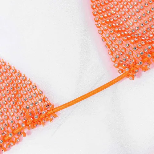 Miniatura 6 de Gemily Conjunto de bikini de malla con diamantes de imitación para el vientre, cadenas de playa, accesorios de joyería para mujeres y niñas