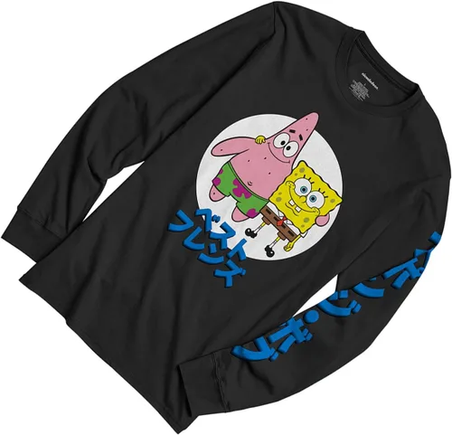 Miniatura 4 de Camisa de Bob Esponja para hombre - Bob Esponja, Patrick & Krusty Krab Camiseta de manga larga