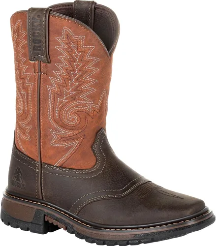 Miniatura 5 de Rocky Botas Ride FLX Western para niños, Marrón, talla única