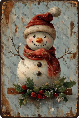 Miniatura 15 de CCPARTON Carteles de Feliz Navidad Graciosos Cartel de Hoja de Estaño para Decoración del Hogar Interior Jardín Patio Exterior Porche 8x12 Pulgadas