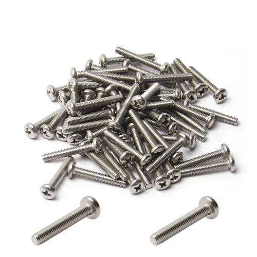 Miniatura 26 de Tornillos de máquina de jalar de perilla M4-0.028x0.197 in M4-0.028x0.197 in Tornillos de cabeza plana métrica Phillips Drive Tornillo de cabeza