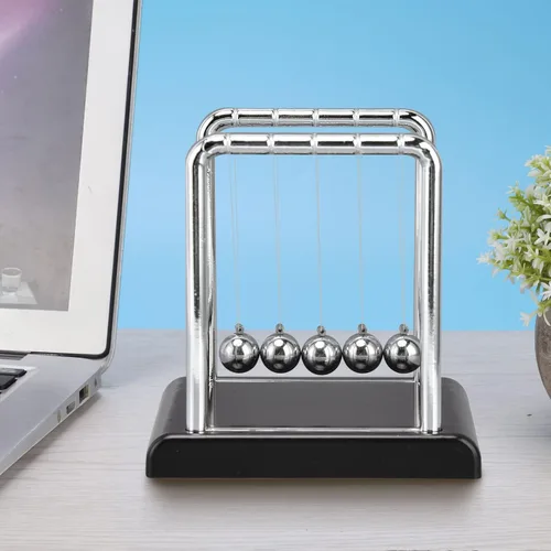 Miniatura 3 de Pissente Bola de péndulo de equilibrio, bolas de péndulo de metal de equilibrio Newtons, juegos de oficina, decoración de escritorio, accesorios