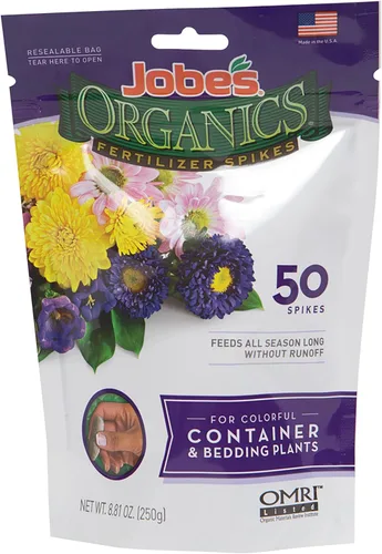 Miniatura 15 de Jobe's Organics - Palitos fertilizantes de harina de hueso, desarrollo de raíces fuertes para bulbos, tomates, rosas y otras plantas con flores, 50