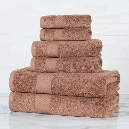 Miniatura 53 de SUPERIOR Kendell - Juego de 4 toallas de baño de algodón egipcio, absorbentes, para la ducha, artículos esenciales para el spa, toallas grandes