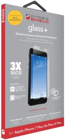 Miniatura 7 de ZAGG Glass+ Protector de pantalla para iPhone 8/7/6s/ 6 – Protección extrema contra impactos y arañazos – Fácil de aplicar – InvisibleShield