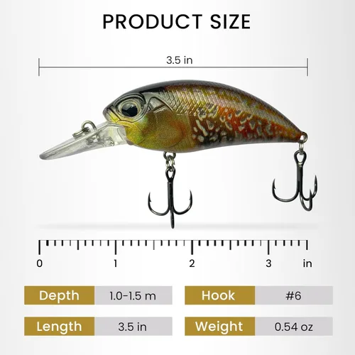 Miniatura 5 de Pristis Lifelike Fishing Plugs for Bass Muskie Walleye, Slow Sinking Swimbaits for Saltwater Freshwater, Shallow Deep Diving Crank Hard Baits Lure