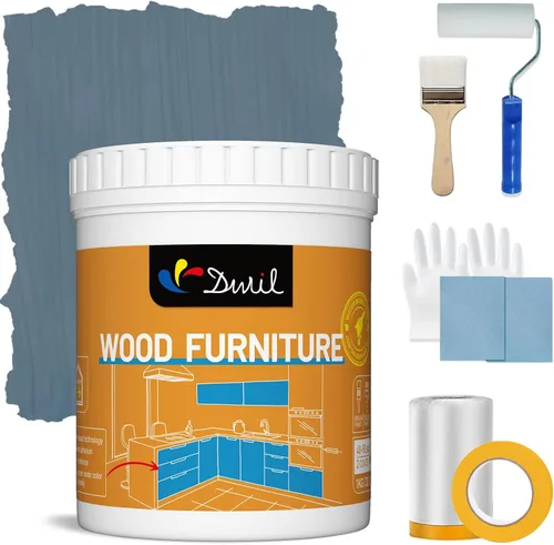Miniatura 14 de DWIL Pintura acrílica para madera para muebles, semibrillante, adecuada para renovación de superficies de madera, no tóxica e inodora, ecológica