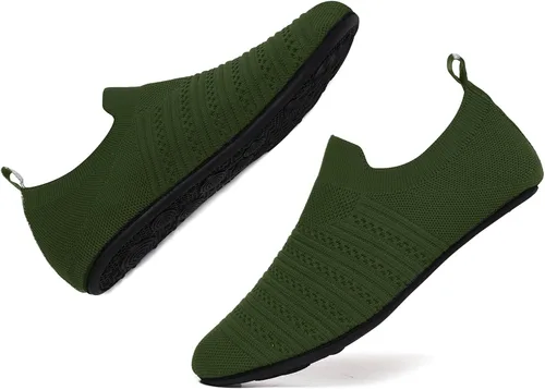Miniatura 4 de QZKDM - Pantuflas ligeras antideslizantes para casa, para ponerse sin ayuda, para caminar descalzo, para ejercicio en casa y yoga, para hombres