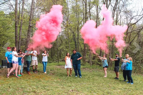 Miniatura 3 de Adventure Awaits! - REVELACIÓN DEL GÉNERO DEL BEBÉ - Paquete de 4 juguetes de mano llenos de aire para fiestas - 3 opciones: 4 azules o 4 rosas o 2