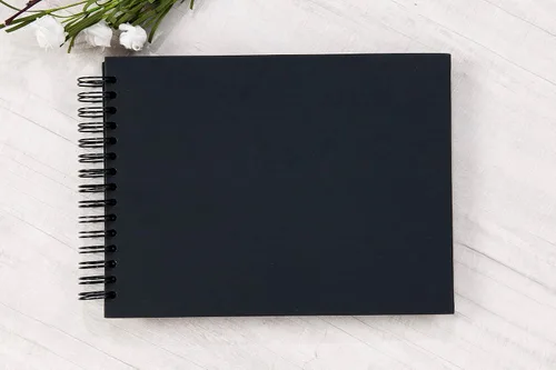 Miniatura 2 de potricher 12.2 x 8.5 Pulgadas Gran Álbum de Fotos de Bricolaje con Tapa Dura de 80 Páginas de Papel Kraft Grueso, Álbum de Recortes para Boda, Negro