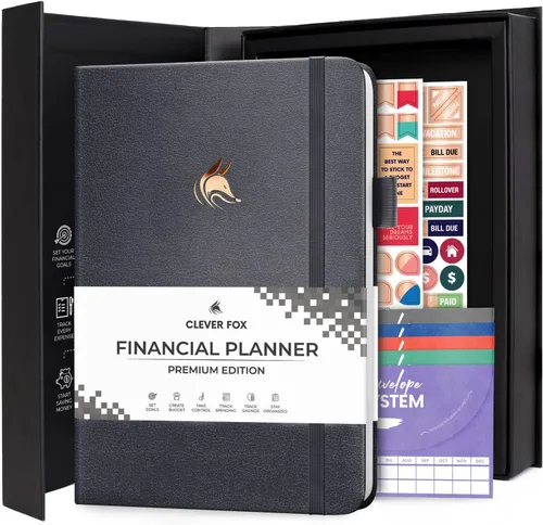 Miniatura 61 de Clever Fox Planificador de presupuesto edición premium, cuaderno de seguimiento de gastos + 5 sobres de efectivo, organizador de presupuesto; libro