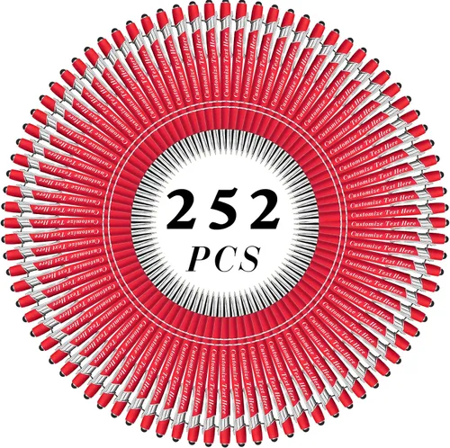 Miniatura 146 de Bolígrafos personalizados a granel con punta de lápiz capacitivo, 12 bolígrafos personalizados con logotipo de mensaje con nombre, bolígrafos