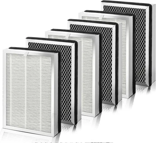 Miniatura 8 de 25 filtros de repuesto para 25 purificadores de aire S1/W1/B1, filtro de carbón activado H13 True HEPA 3 en 1, paquete de 2 filtros