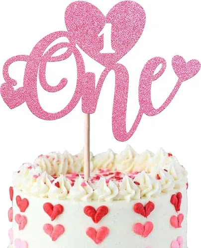Miniatura 27 de Paquete de 24 adornos para cupcakes con purpurina en forma de corazón con temática de amor dulce, decoración de pasteles para el día de San