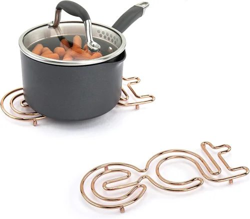 Miniatura 2 de Salvamanteles Spectrum Diversified Eat, Protector Pequeño de Mesa de Comedor de Acero Resistente al Calor, Almohadilla Térmica de Metal Resistente