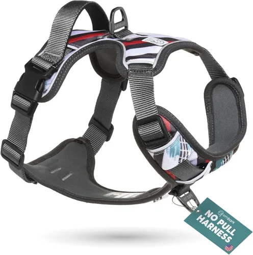 Miniatura 30 de Arnés para perro de aventura Embark, arnés para perro sin tirones con ribete reflectante para perros grandes - Nylon de grado militar, clip frontal