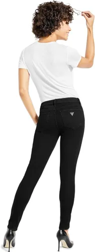 Miniatura 4 de GUESS Jeans ajustados elásticos de tiro medio para mujer, Negro (Overdye Black)