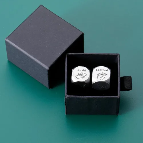 Miniatura 4 de Juego de 2 dados de comida, regalos del día del padre, para marido, hombres, papá, decisión de comida, dados para parejas, regalo de graduación