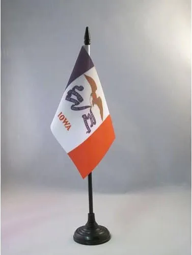 Miniatura 49 de Bandera de mesa de Colorado de 4 x 6 pulgadas, bandera de escritorio del estado de Colorado de EE. UU., 5.9 x 3.9 in, palo y base de plástico negro