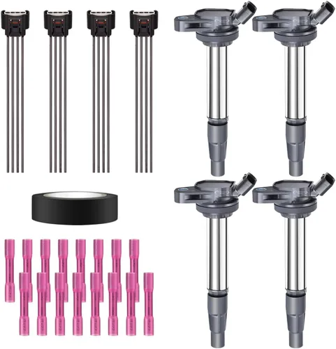 Miniatura 7 de Juego de 4 bobinas de encendido y conector hembra arnés de enchufe compatible con Infiniti Frontier Altima Versa Sentra NV200 Rogue FX50 QX60 QX70