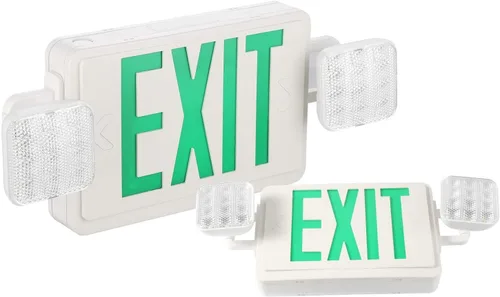 Miniatura 9 de SPECTSUN - Paquete de 8 luces LED de salida de emergencia con batería de respaldo, luces de salida de emergencia con cable comercial estándar de EE.