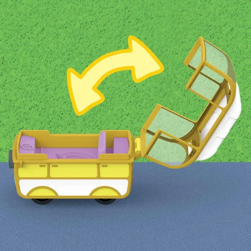 Miniatura 5 de Peppa Pig Peppa's Little Vehicle Playset para niñas y niños, incluye helicóptero, cámper y automóvil, y juego de 5 figuras, juguetes preescolares, a