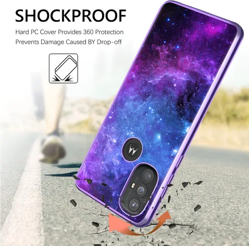 Miniatura 4 de GUAGUA Funda compatible con Motorola Moto G Power 2022 de 6.5 pulgadas, que brilla en la oscuridad, nebulosa espacial, delgada, antiarañazos