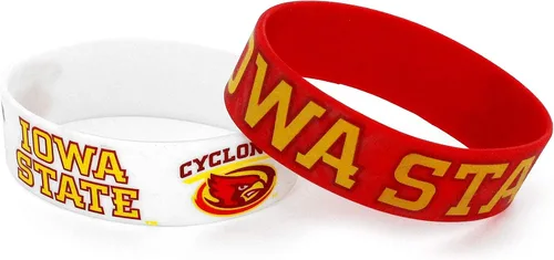 Miniatura 12 de aminco NCAA - Juego de pulseras de goma de silicona unisex para adultos, paquete de 2