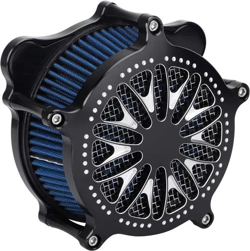 Miniatura 33 de Filtro de entrada azul con filtro de aire de corte en contraste compatible con Harley Dyna 1993-2016, Softail 1993-2015, Touring 1993-2007