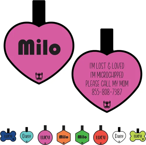 Miniatura 13 de Etiqueta de gato silenciosa de silicona personalizada con 5 líneas de grabado profundo personalizado duradero, etiqueta de identificación de mascota