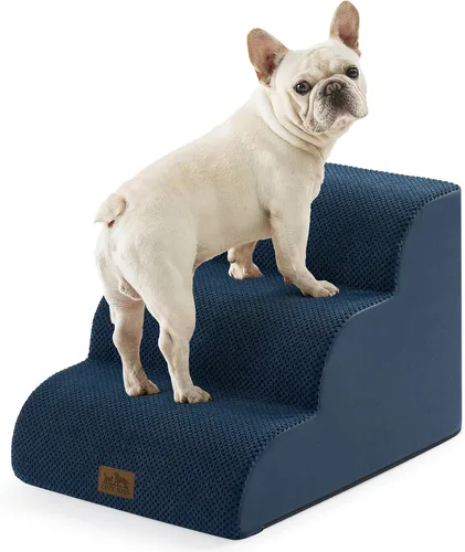 Miniatura 34 de COZY KISS Escaleras para perros pequeños de 11.8 pulgadas de alto, escalón curvado para cachorros, gatos mayores, rampa mediana para mascotas