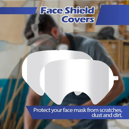 Miniatura 5 de 40 paquetes de cubiertas de lentes desprendibles compatibles con 3M 6885, 6000, 6700, 6800, 6900 Serie de mascarillas respiratorias, cubierta