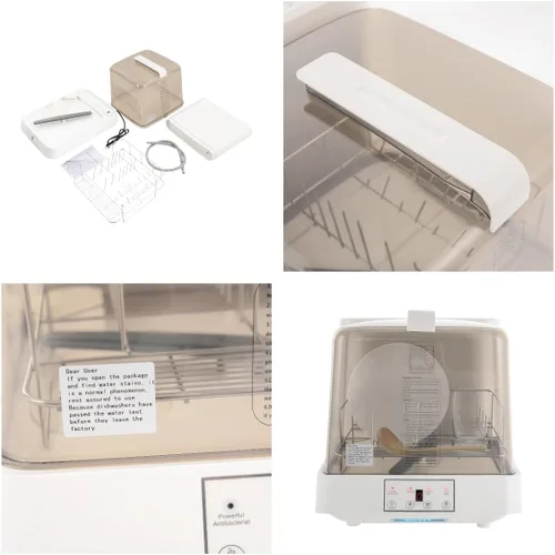 Miniatura 6 de QUEWATSA - Lavavajillas portátil, lavavajillas de encimera, lavavajillas automático con tanque de agua integrado de 5 L profundo para apartamentos