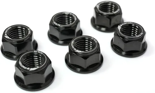 Miniatura 6 de KETABAO Tuercas de piñón de rueda trasera negras compatibles con YZF R1 98-13 R6 03-15 XJ6 S Diversion FZ1 Fazer MT-09 13-18 16 17