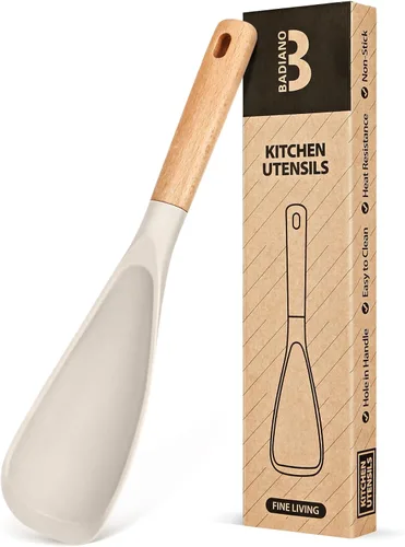 Miniatura 17 de Cuchara de cocina para utensilios de cocina antiadherentes, ideal para cocinar y servir silicona mate resistente sin BPA, cuchara con mango de Azul
