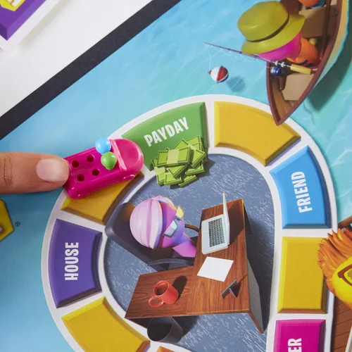 Miniatura 4 de Juego de mesa The Game of Life, juegos familiares para niños de 8 años en adelante, las clavijas vienen en 6 colores, juegos de mesa familiares