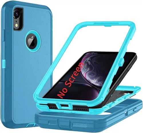 Miniatura 56 de Funda para iPhone X/i Phone Xs, 3 capas duradera funda de teléfono resistente protección para teléfono, a prueba de golpes a prueba de caídas a Negro
