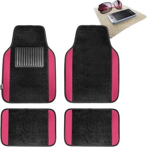 Miniatura 16 de TLH Alfombrillas para Automóvil, Juego Completo de Alfombrillas de Alfombra con Bordes de Color Beige para Coches, Protección para Todo Tipo