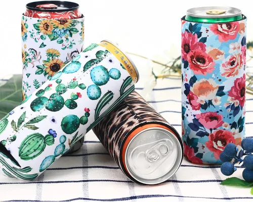 Miniatura 4 de 8 fundas delgadas para enfriar latas de 12 onzas para cerveza delgada y soda dura, soporte para enfriar latas altas y delgadas de neopreno colorido