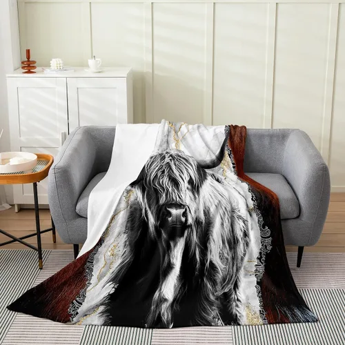 Miniatura 16 de Erosebridal Manta de pingüino de 40 x 50 pulgadas para niños y niñas, manta de franela gris blanca y negra con diseño de animales antárticos