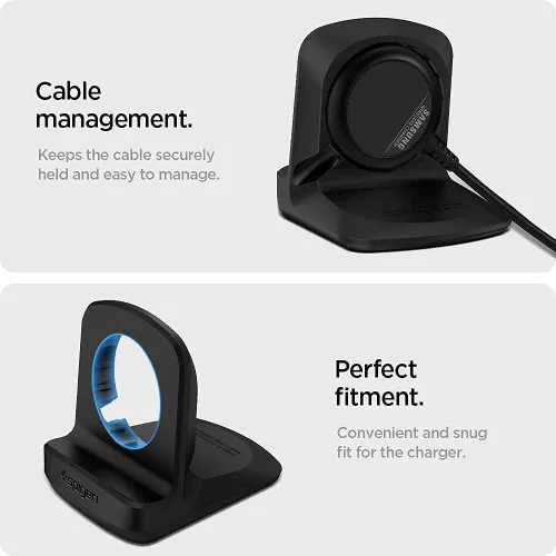 Miniatura 8 de Spigen S352 Diseñado para Galaxy Watch FE, 4, 4 Classic, 3, Active Stand - Negro