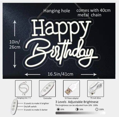 Miniatura 4 de Letrero de neón LED blanco para decoración de pared, fiesta, dormitorio, habitación, bar, boda, hogar, cumpleaños, decoración de Navidad, regalo